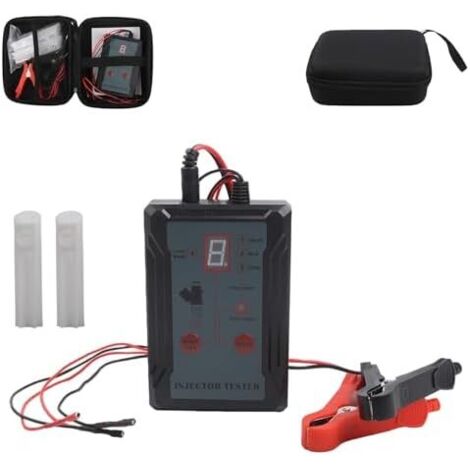 Testeur d'injecteur de carburant avec 8 modes d'impulsion - Test double canal 12 V/5 V Protection contre les courts-circuits Avec 2 tailles d'adaptateurs pour injecteurs Efi/GDI (1/5)