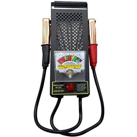 Testeur de charge batterie, testeur batterie voiture 6V 12V avec voltmètre et pinces crocodiles - (1/5)