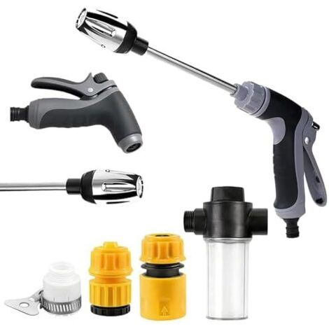Aquoxis Pistolet Nettoyage Haute Pression, Pression Power Jet Pour Tuyau D'arrosage, Réglable Arrosage Haute, tuyau d'arrosage Pulvérisateur jardin -