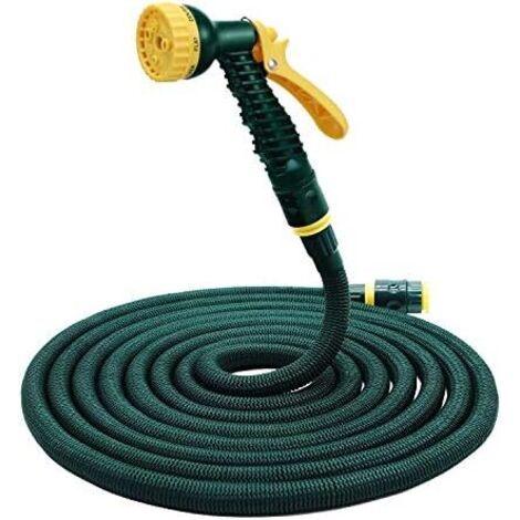 Tuyau d'arrosage Extensible magique expansible flexible avec pistolet multifonctionnel à 7 réglages (15m) - (1/5)