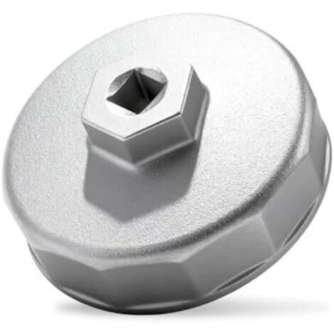 Capuchon de clé filtre à huile - 74 mm, entraînement 3/8", 14 rainures Outil en alliage d'aluminium Compatible avec Volkswagen, Audi, Mercedes-Benz, Porsche, Ford, Mazda (1/5)