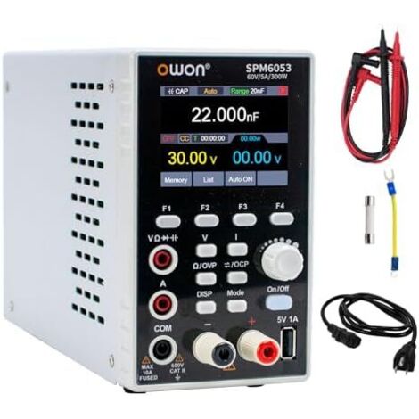 SPM6053 Alimentation Laboratoire 60V 5A et Multimètre 2 en 1 CC Variable, de Banc - (1/5)
