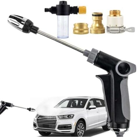 À Haute Pression Pour Tuyau,Lance Arrosage Tuyau D'Eau Pulvérisateur Léger Lavage Voiture Extérieur Robinet - (1/5)