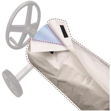 Bâche de Protection Solaire pour Enrouleur/Protection imperméable Utilisation Moulinet Piscine Peut Prolonger la durée Vie bâche (Beige, 490 96 cm) Beige S: cm (1/5)