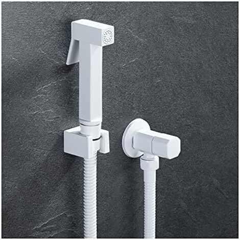 Blanche Pulvérisateur de Bidet à Main Eau Froide Toilette Spray Set Mural Laiton Douchette Haute Pression Square Hygiène Intime Kit WC,A Type A - (1/5)
