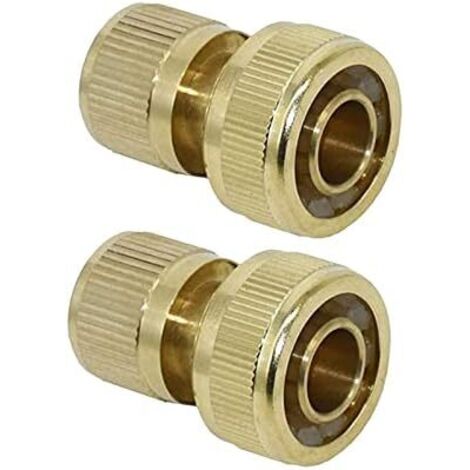 Raccord d'Arrosage 19 mm (3/4") en Laiton, Rapide Connecteurs pour Tuyau d’arrosage dans Le Jardin(2PACK) - A2 (1/5)