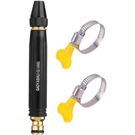 Buse Haute Pression pour Tuyau, Pistolet Arrosoir En Métal Pour Jardin, Pulvérisateur Flexible Rotation 360° Outil Nettoyage Main Jardin Terrasse -