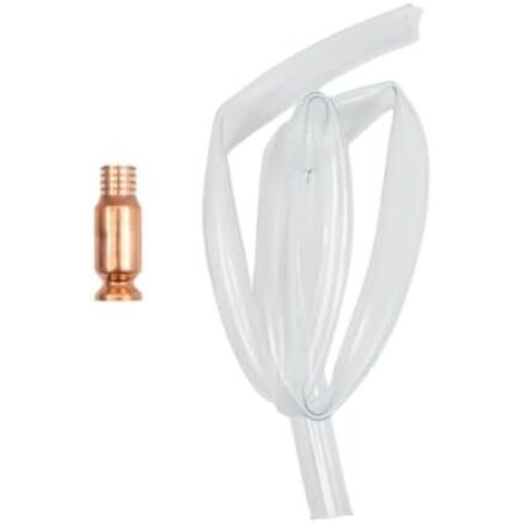 Tuyau de siphon carburant en PVC 19 mm x 1 m avec pompe cuivre, outil sûr et fiable pour transférer du carburant, l'eau des peintures sans contact la bouche - (1/5)