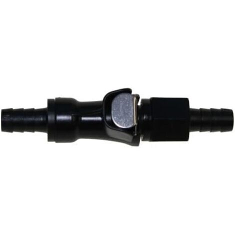 1 - Raccord Rapide - Tuyau De Carburant - Diamètre 6 Mm - Pour Déconnexion Sans Fuite - Scooter Et Moto - Noir - 8,3 Cm (1/4)