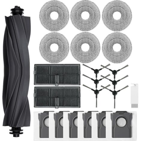22 - Accessoires Robot Aspirateur - Kit Entretien Complet - Brosse Principale Sacs Filtres Tampons - Pour Dreame L10s X30 Mova - Noir - Divers Tailles (1/4)
