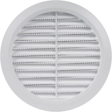 1 Pièce - Grille D'aération - Bouche De Ventilation - Avec Moustiquaire Intégrée - Pour Salle De Bain Et Bureau - Blanc - 12,5cm (1/5)