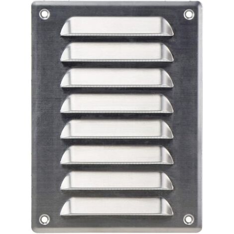 1 - Grille D'Aération - Registre De Ventilation - En Acier Galvanisé Avec Moustiquaire - Pour Mur Et Plafond - Argent - 14x19cm (1/5)