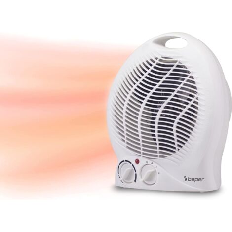 1 - Radiateur soufflant - Ventilateur électrique - 2 puissances et thermostat réglable - Pour maison bureau salle de bain - Noir - 20x15x25cm (1/5)