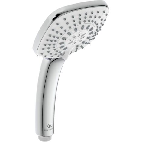 1 - Douchette - Accessoire De Douche - 3 Fonctions - Effet Pluie Et Massage - Pour Salle De Bain - Chromé - 10x10cm (1/5)