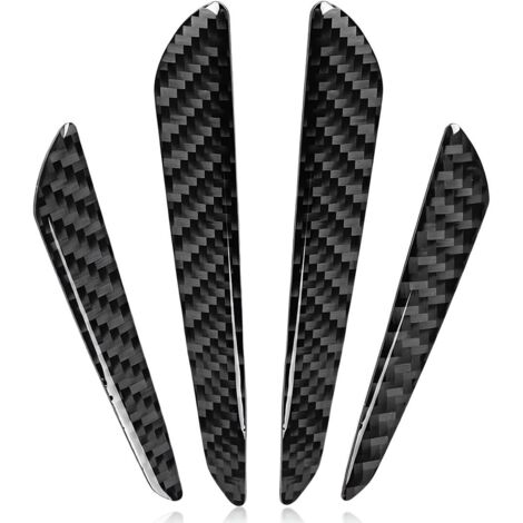 4 Pièces Protection Pare-chocs, Autocollant Fibre De Carbone, Bordure Auto-adhésive Noire, Pour Porte Voiture SUV (1/5)