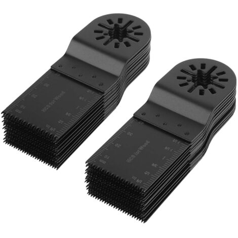 20 Pièces - Lame de scie - Accessoire oscillant - Coupe bois métal plastique - Pour rénovation et bricolage - Acier carbone - 34mm (1/5)