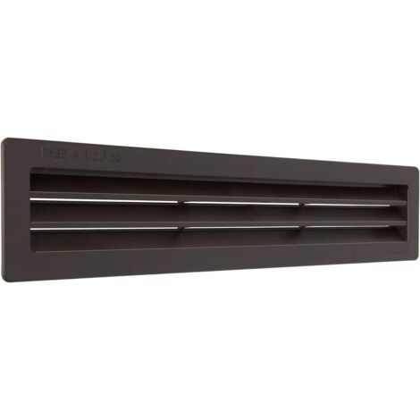 1 - Grille De Ventilation - Plastique Marron - Rectangulaire à Encastrer Pour Air Sain Et Anti Humidité 30,5x6,0 Cm (1/5)
