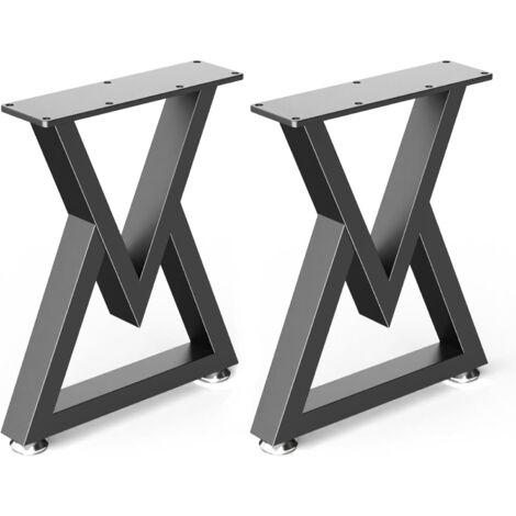 2 Pack - Pied De Meuble - Support En Métal - Réglable Et Stable Pour Table Basse Ou Bureau - Noir - 30x41.5cm (1/5)