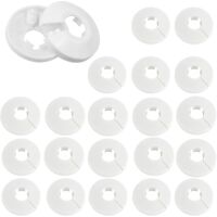 30 Pcs Cache-Tuyau,Colliers De Pipe Couvercles De Tuyaux De Radiateur En Plastique Pour Tuyau, Rosaces De Recouvrement Pour Cacher Les Tuyaux De Radiateurs(Blanc)