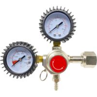Détendeur de Pression CO2,Détendeur de Pression CO2 avec Deux cadrans,Double Manomètre pour Distributeurs de Bière pour Machine à Bière, Brassage de Bière, Distributeur de Bière