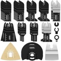 Outil Multifonction Saw Blades Accessoires Kit, 28 Pcs Oscillants Lame de scie universelle pour Fein Multimaster, Dremel, Bosch, Makita, Dewalt et plus encore -