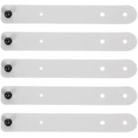 Lot de 5 Attaches Câble en Similicuir Blanc, Organisateur Câbles Pratique et Élégant Design Facile à Utiliser pour Rangement Rapide des Fils Électriques -