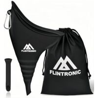 Urinoir Féminin, Réutilisable à Entonnoir en Silicone, Pipi Debout Portable pour Femme, avec Tube d'extension et Mousqueton, Pisse Femme Enceintes, Personnes âgée 1 Noir - A