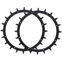 2 - Crampons de roue - Accessoire tondeuse robot - Acier inoxydable 3mm - Pour terrain humide et difficile - Compatible Stihl iMow - Argent - 232x25,7cm