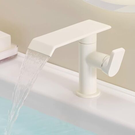kisimixer Moderne Robinet Salle de Bain Cascade, Design Elégant Robinet