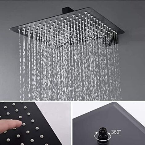 Pommeau Grande Taille 20 Pouces Carré Pluie 20 Pouces - Acier Inoxydable - Design Moderne Et Ultra-mince Pommeau De Douche