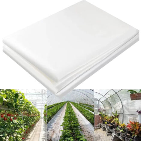 Bâche de serre 2m x 6m – Film polyéthylène extra épais – Résistant aux UV et aux intempéries – Protection optimale des cultures
