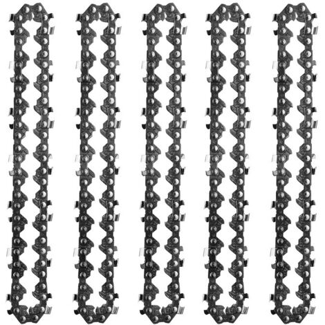 Lot de 4 chaînes de tronçonneuse 4 pouces – 28 maillons – Acier durci pour coupe précise – Compatible mini tronçonneuses électriques