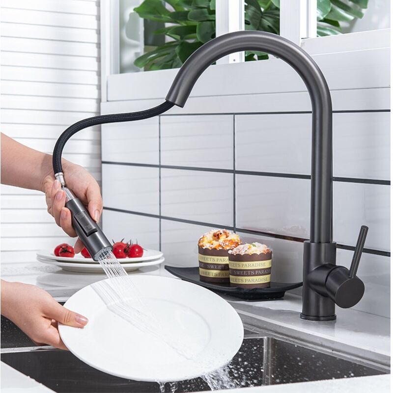 Lot De 2 Douchettes Robinet Cuisine - Bec Pivotant Avec Filtre, Rallonge Pour Évier & Lavabo