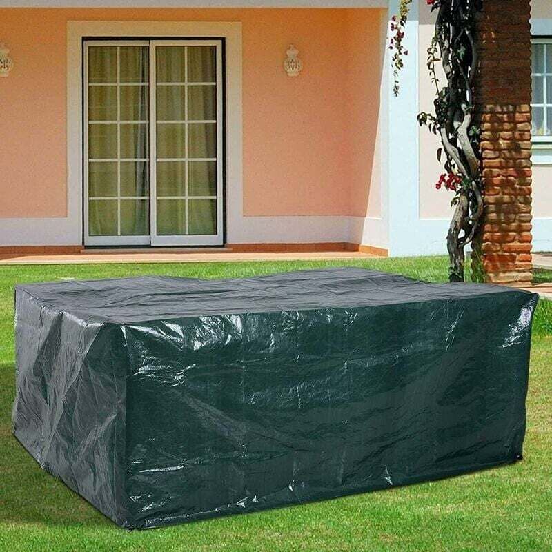 Housse De Protection étanche Pour Table De Jardin 220x100x74 Cm - Tissu Oxford 600D, Résistante UV Et Vent - Pour Salon Extérieur