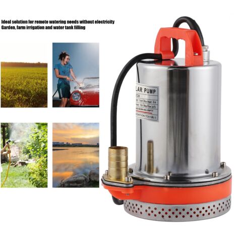 Pompe Submersible Solaire pour Irrigation, Fixations Inox, Profondeur