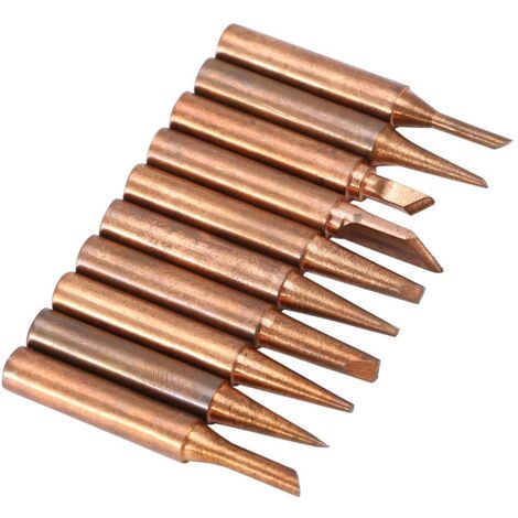Kit de pointes de fer à souder, cuivre sans plomb 900M pointes à souder accessoires de tête de soudage de remplacement 10 pièces
