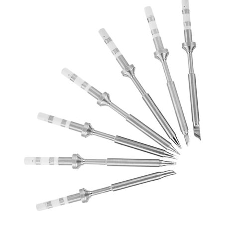 Lot de 7 pointes de fer à souder de rechange pour TS100, kit de fer à souder numérique portable pour l'extérieur, mini fer à souder numérique de rechange