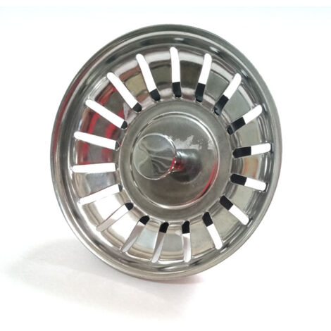 Panier de couvercle d'évier de cuisine 80 mm - Filtre universel en acier inoxydable, couvercle de panier pop - up, - lave - vaisselle lavable sans blocage ni débordement (1/5)