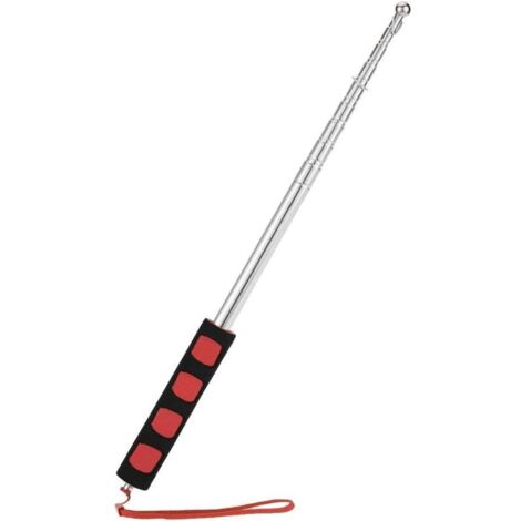 Mât de drapeau télescopique de 2 mètres en acier inoxydable pour drapeau d'enseignant ou guide touristique, 2pcs,rouge (1/5)