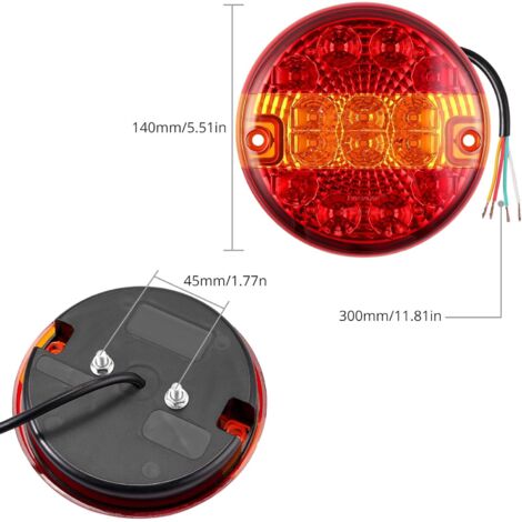 Couvercle de Feu Arrière de Camion, 1 Pcs Stop Feu Arrière Arrière Feux Arrière Coque de Couvercle de Lampe pour Camion Remorque Camions