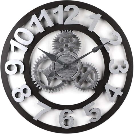 Horloge Murale Arbre De Vie 40 Cm - Silencieuse, Métal Et Bois, Pile AA