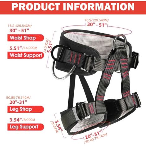Harnais D'escalade Pour Arbre - Ceinture Sangle Réglable Pour Chasse - NEUF