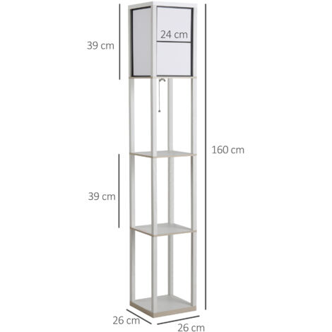 HOCO Lapadaire étagère 26L x 26l x 160H c 3 étagères 4 Niveaux DF arron