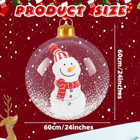 Décoration de boule gonflable de 60 cm, décoration extérieure géante de