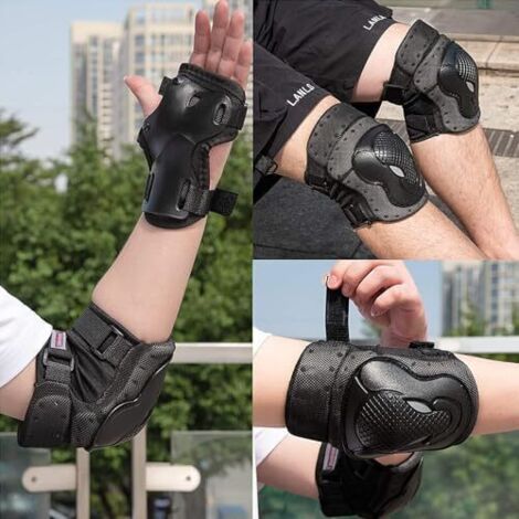 Ensemble De Protection Enfant, Casque Réglable, Genouillères, Coudières