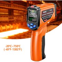 Infrarot Thermometer, Ultrixe Temperaturmessgerät Digital -20°C-750°C(-49°F-1382°F) IR Laser Thermometer, Berührungslose für Kochen, Pizza, Oven, Braten, Industrie, Meet, Nicht für Menschen