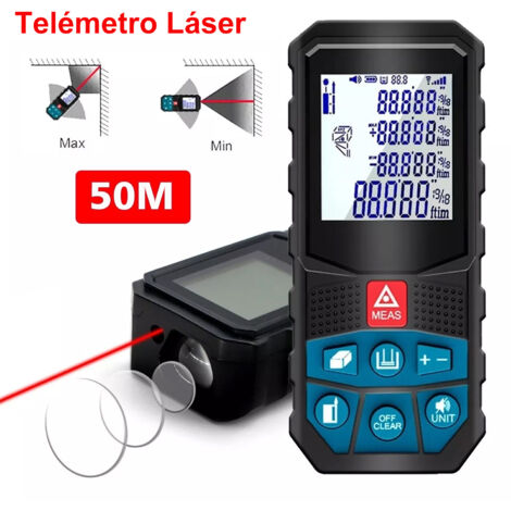 Télémètres laser 50m, Ultrixe, Ecart 2mm, 20 Données, mesure de la Distance, écran LCD, étanche Ip54,Piles non incluses