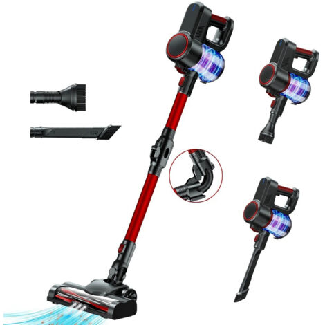 Aspiradora inalámbrica Ultrixe, potente función 2 en 1, succión de 15 kPa, 100 W de potencia, plegable 180°, con luz LED, 2 niveles de succión, Para limpiar sofás, pelo de mascotas, alfombras