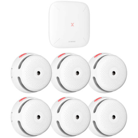 Détecteur de fumée intelligent avec centrale – Alarme 100 dB – Notification sur smartphone – Compatible jusqu'à 50 appareils - W395333