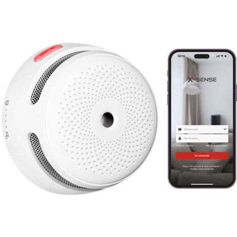 Détecteur de fumée sans fil 100 dB – Alerte mobile – Portée 500 mètres – Capteur photoélectrique – Installation facile - W395133